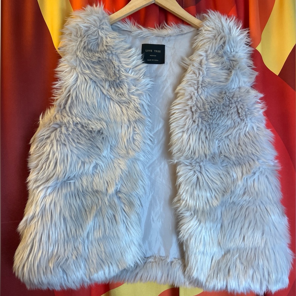 Love Tree Faux Fur Vest